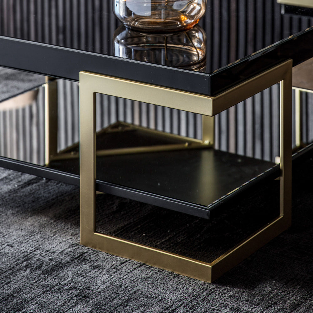 Product photograph of Gallery Interiors Ardella Black Coffee Table from Olivia's.