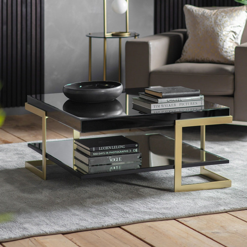 Product photograph of Gallery Interiors Ardella Black Coffee Table from Olivia's.