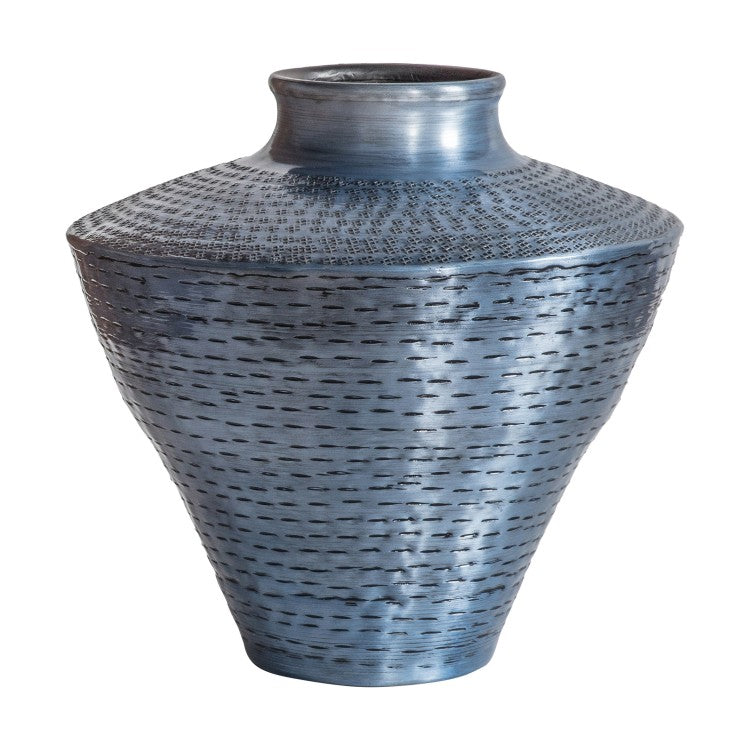 Product photograph of Gallery Interiors Rampur Pewter Vase from Olivia's