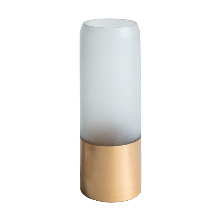Product photograph of Gallery Interiors Fairview White Gold Vase Large from Olivia's