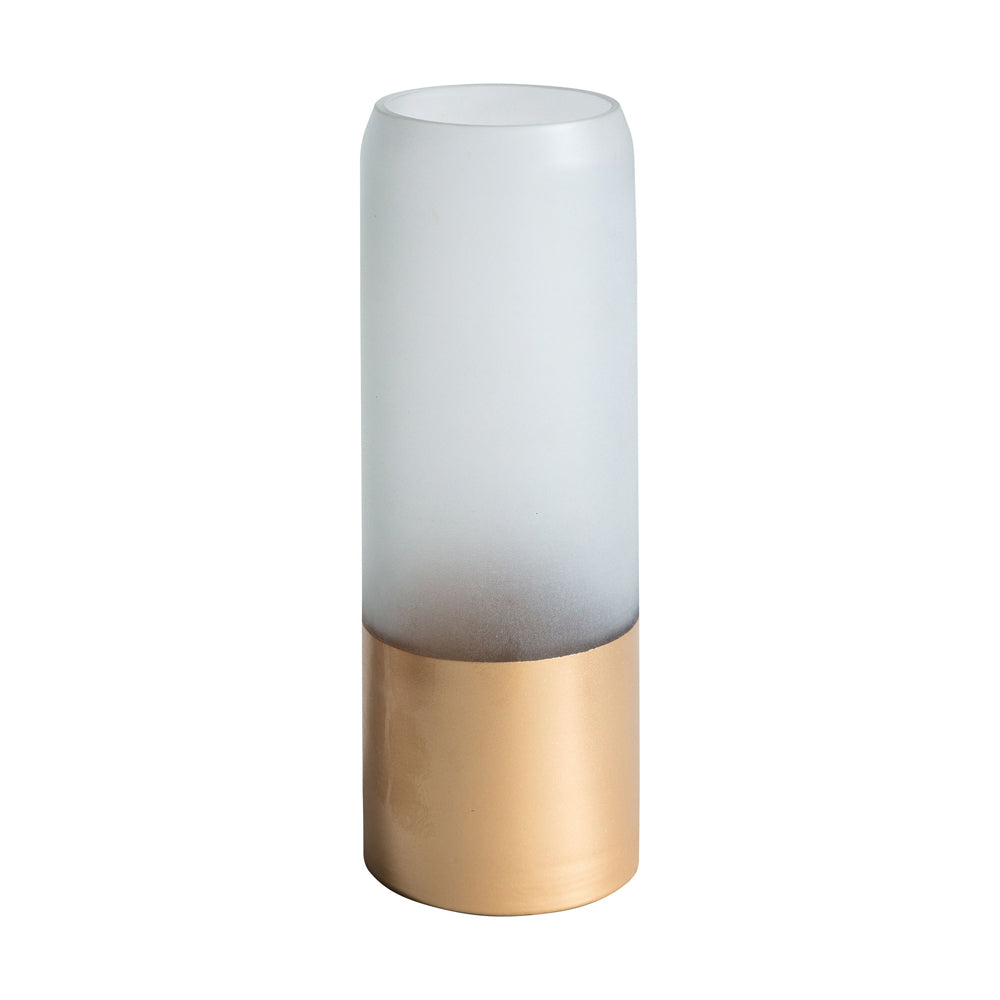 Product photograph of Gallery Interiors Fairview White Gold Vase Large from Olivia's.