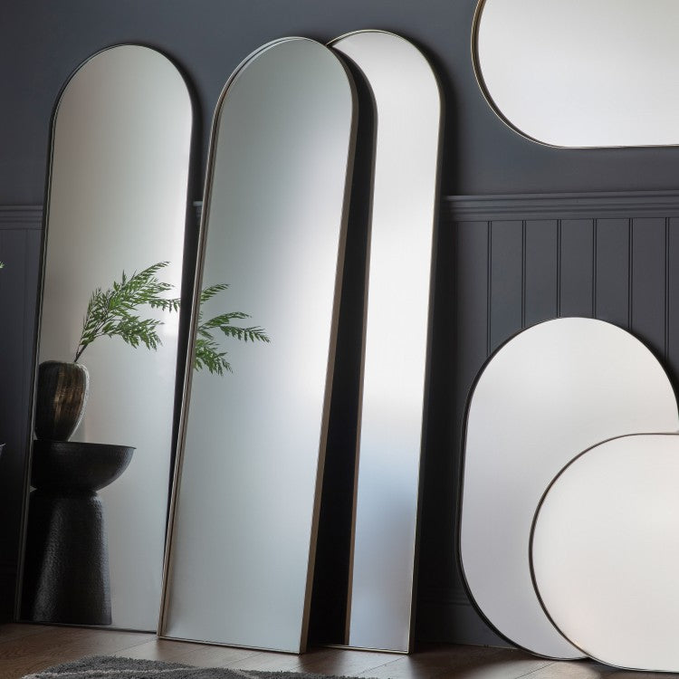 Product photograph of Gallery Interiors Hurston Arch Champagne Full Length Mirror from Olivia's.