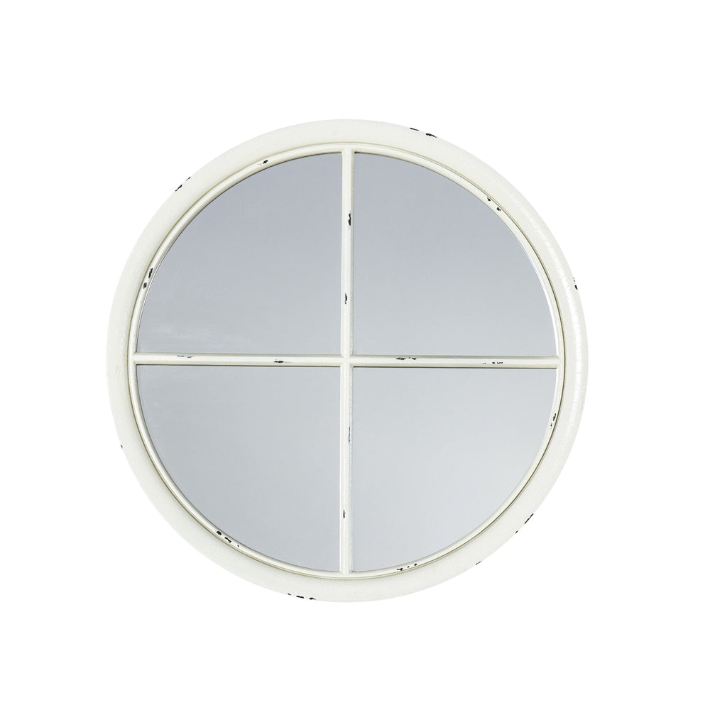 Product photograph of Gallery Interiors Horley White Wall Mirror from Olivia's.