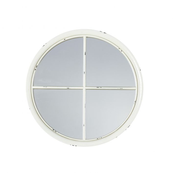 Product photograph of Gallery Interiors Horley White Wall Mirror from Olivia's