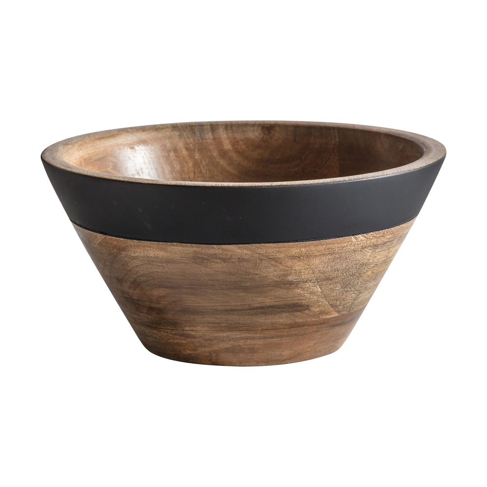Product photograph of Gallery Interiors Organo Black Bowl Large from Olivia's.