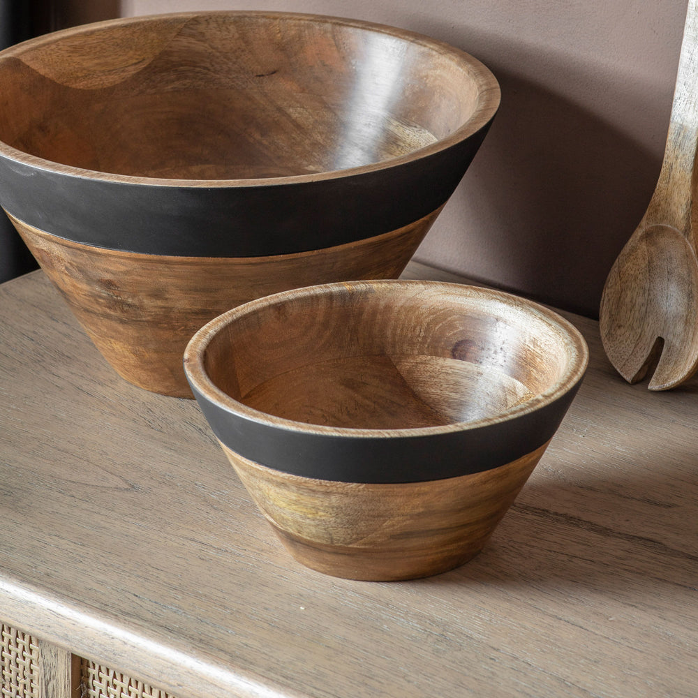 Product photograph of Gallery Interiors Organo Black Bowl Large from Olivia's.