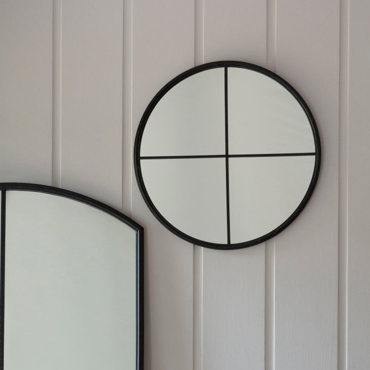 Product photograph of Gallery Interiors Frida Black Wall Mirror from Olivia's.