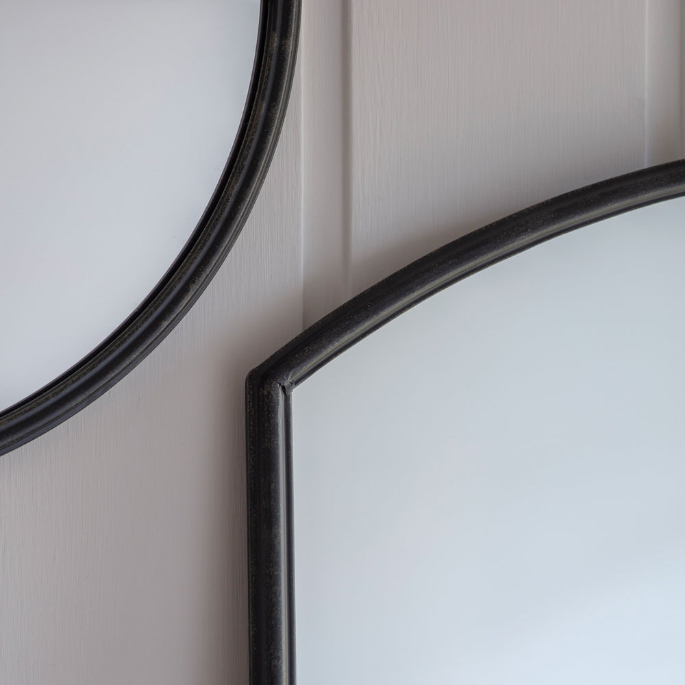 Product photograph of Gallery Interiors Frida Black Wall Mirror from Olivia's.