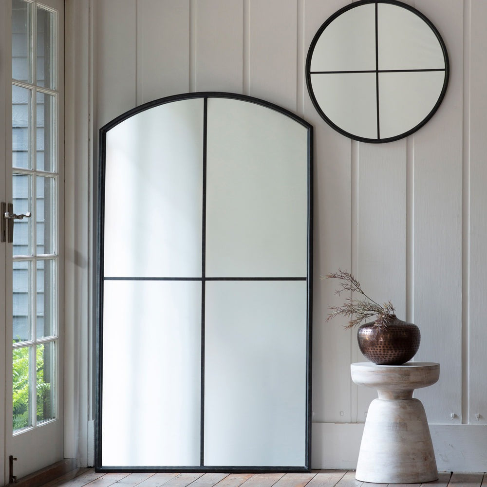 Product photograph of Gallery Interiors Frida Black Wall Mirror from Olivia's.