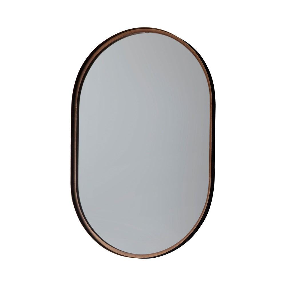 Product photograph of Gallery Interiors Greystoke Elipse Brown Wall Mirror from Olivia's.