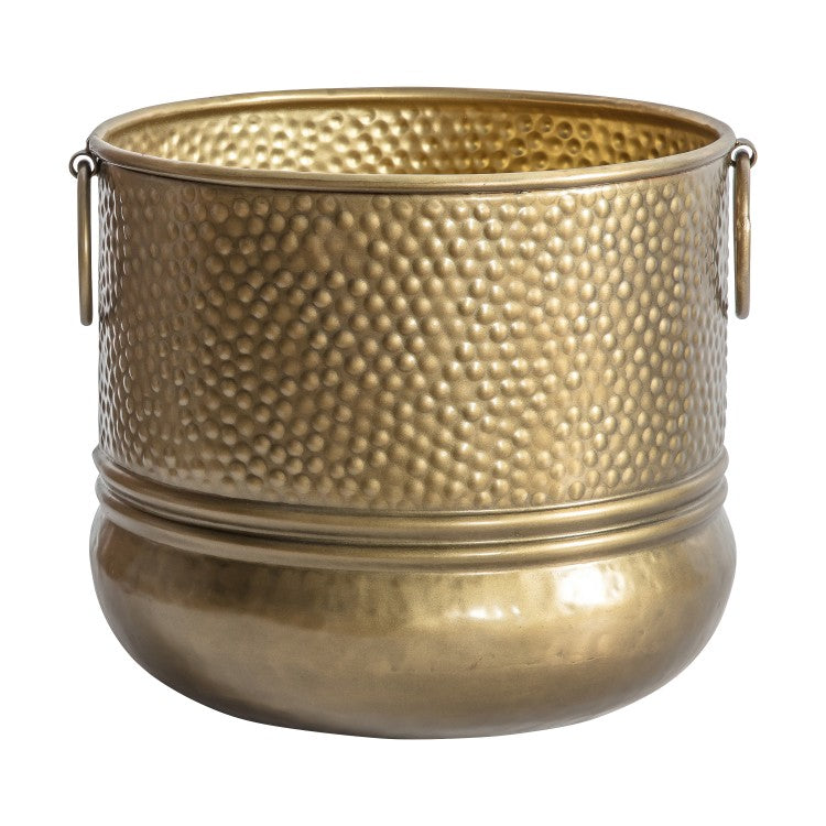 Gallery Direct Capulin Brass Antique Planter Small