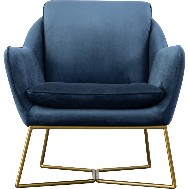 Gallery Direct Lucca Sapphire Velvet Occasional Chair
