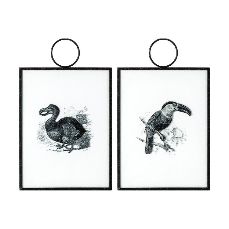 Product photograph of Gallery Interiors Set Of 2 Exotic Birds Hanging Art Wall Art from Olivia's