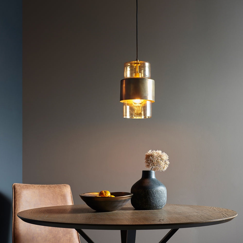 Product photograph of Olivia S Alanna Pendant Light In Antique Bronze from Olivia's.