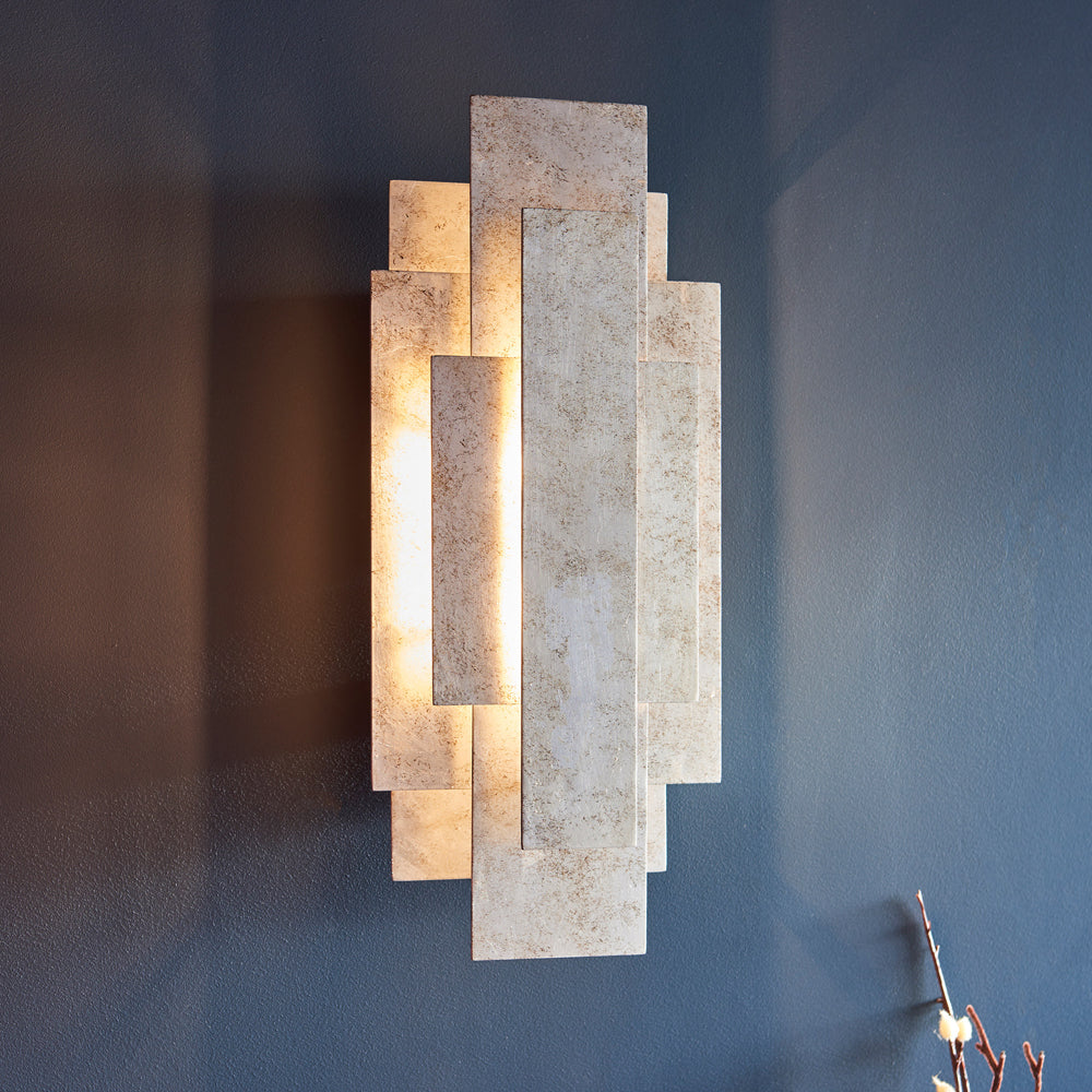 Product photograph of Olivia S Nina Wall Light In Silver from Olivia's