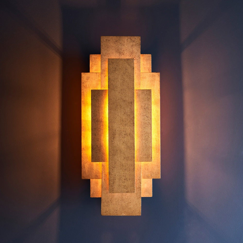 Product photograph of Olivia S Nina Wall Light In Gold from Olivia's