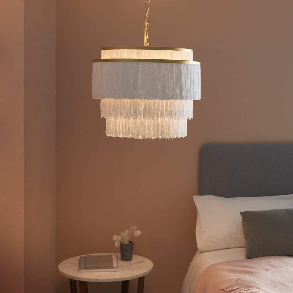 Product photograph of Olivia S Giselle Large Pendant Light In Gold from Olivia's.