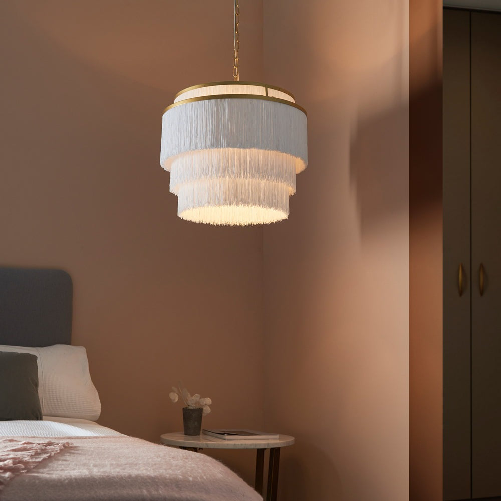 Product photograph of Olivia S Giselle Large Pendant Light In Gold from Olivia's.