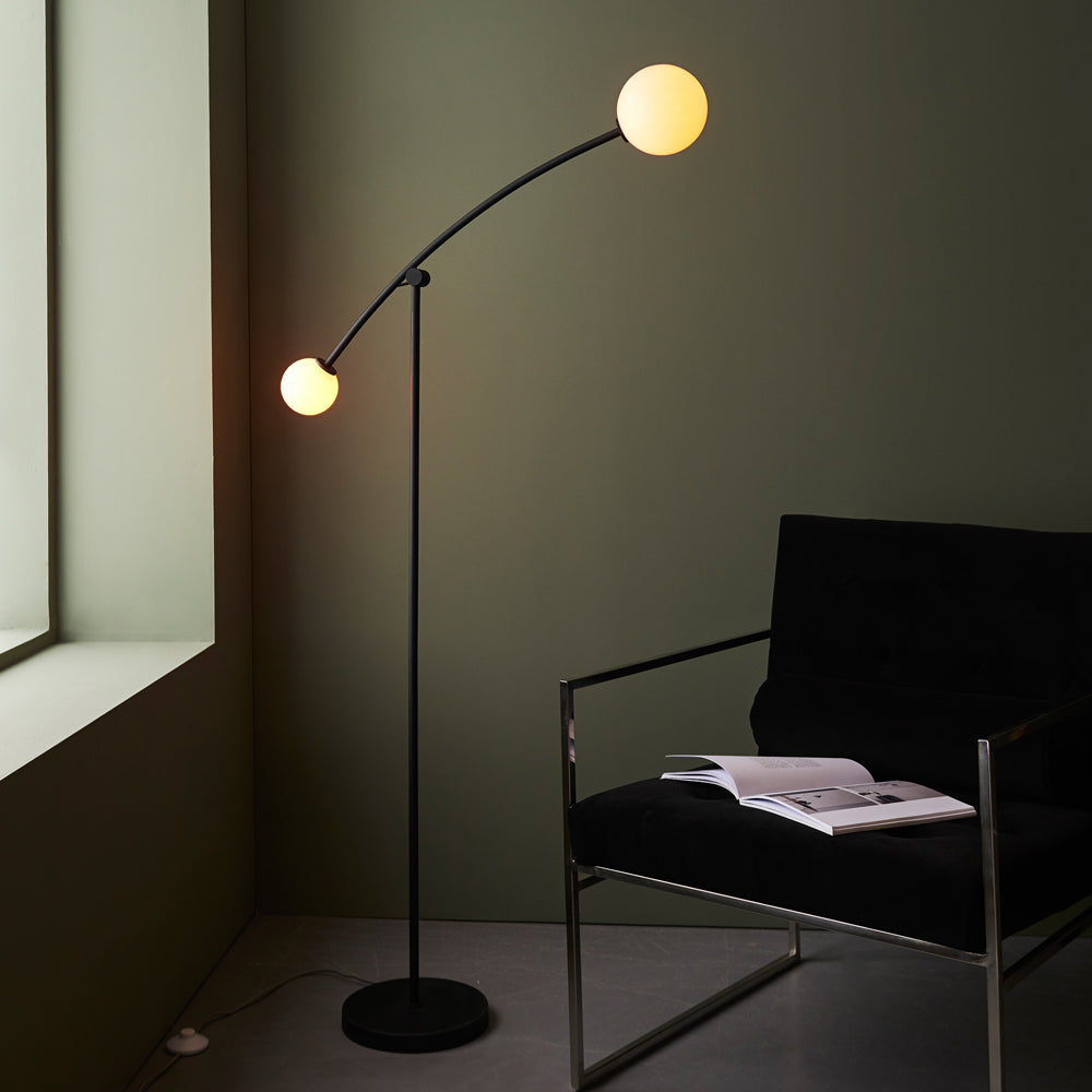 Product photograph of Olivia S Maria Floor Lamp In Black from Olivia's