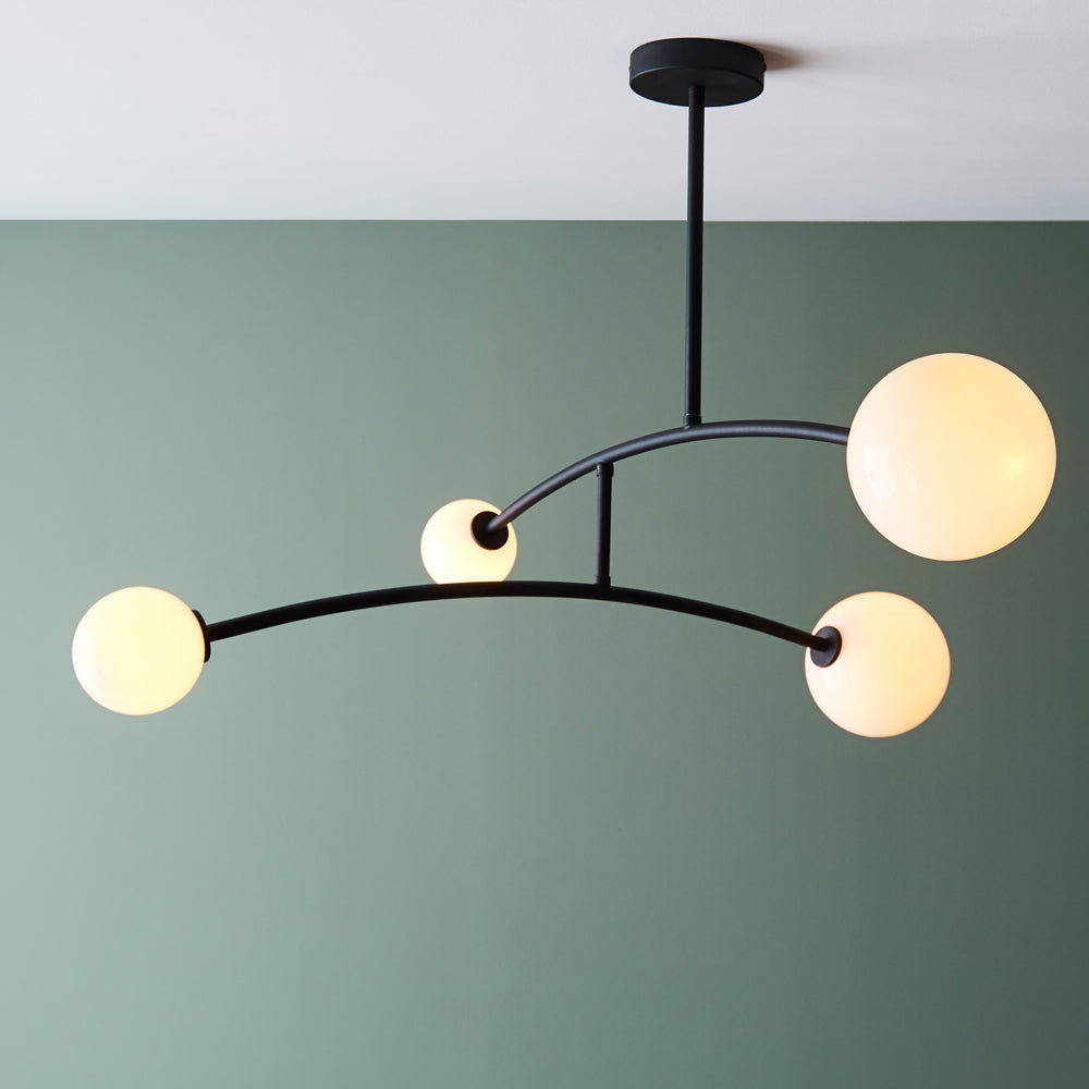 Product photograph of Olivia S Maria Ceiling Light In Black from Olivia's