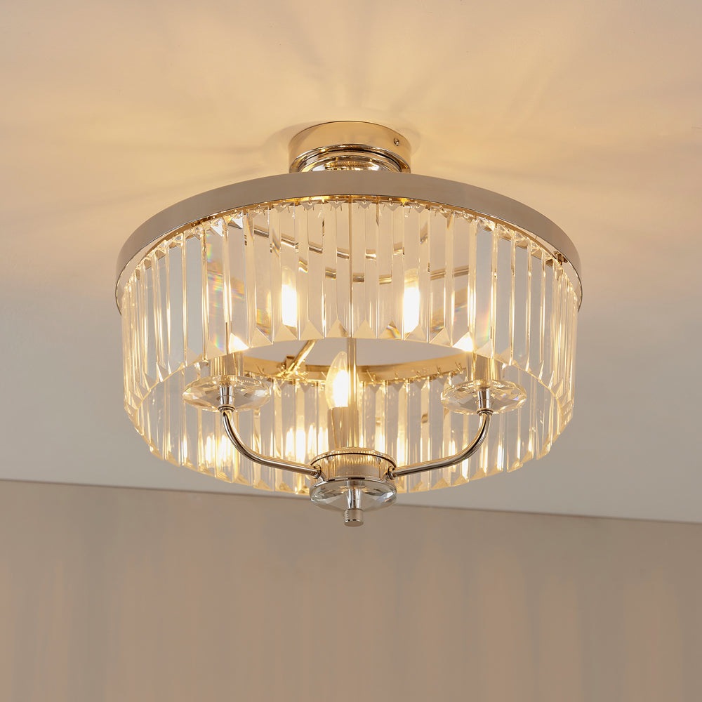 Product photograph of Olivia S Dianna Ceiling Light In Chrome from Olivia's.