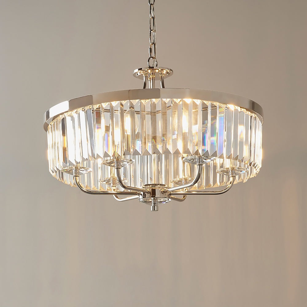 Product photograph of Olivia S Dianna Pendant Light In Chrome from Olivia's