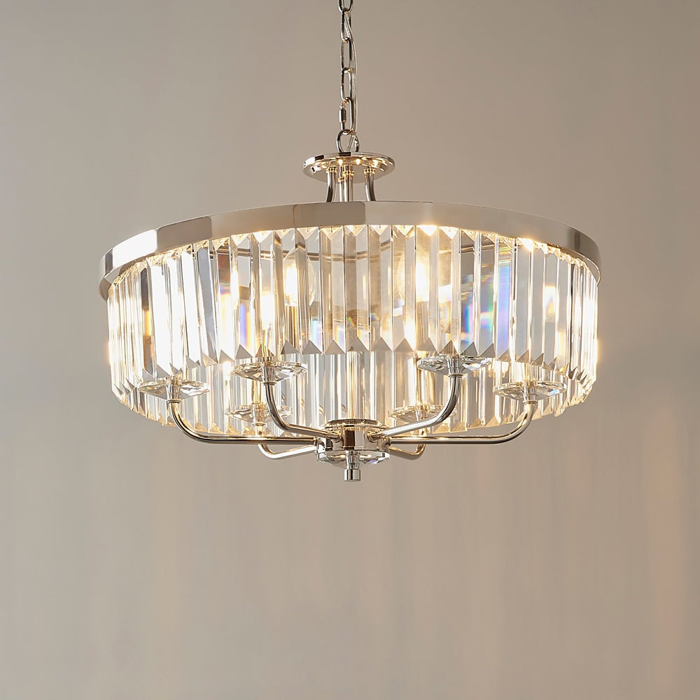 Product photograph of Olivia S Dianna Pendant Light In Chrome from Olivia's.