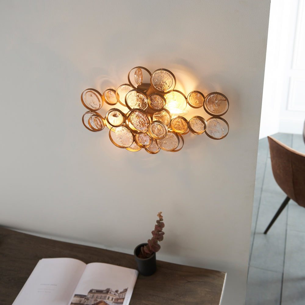 Product photograph of Olivia S Mya Wall Light In Gold from Olivia's