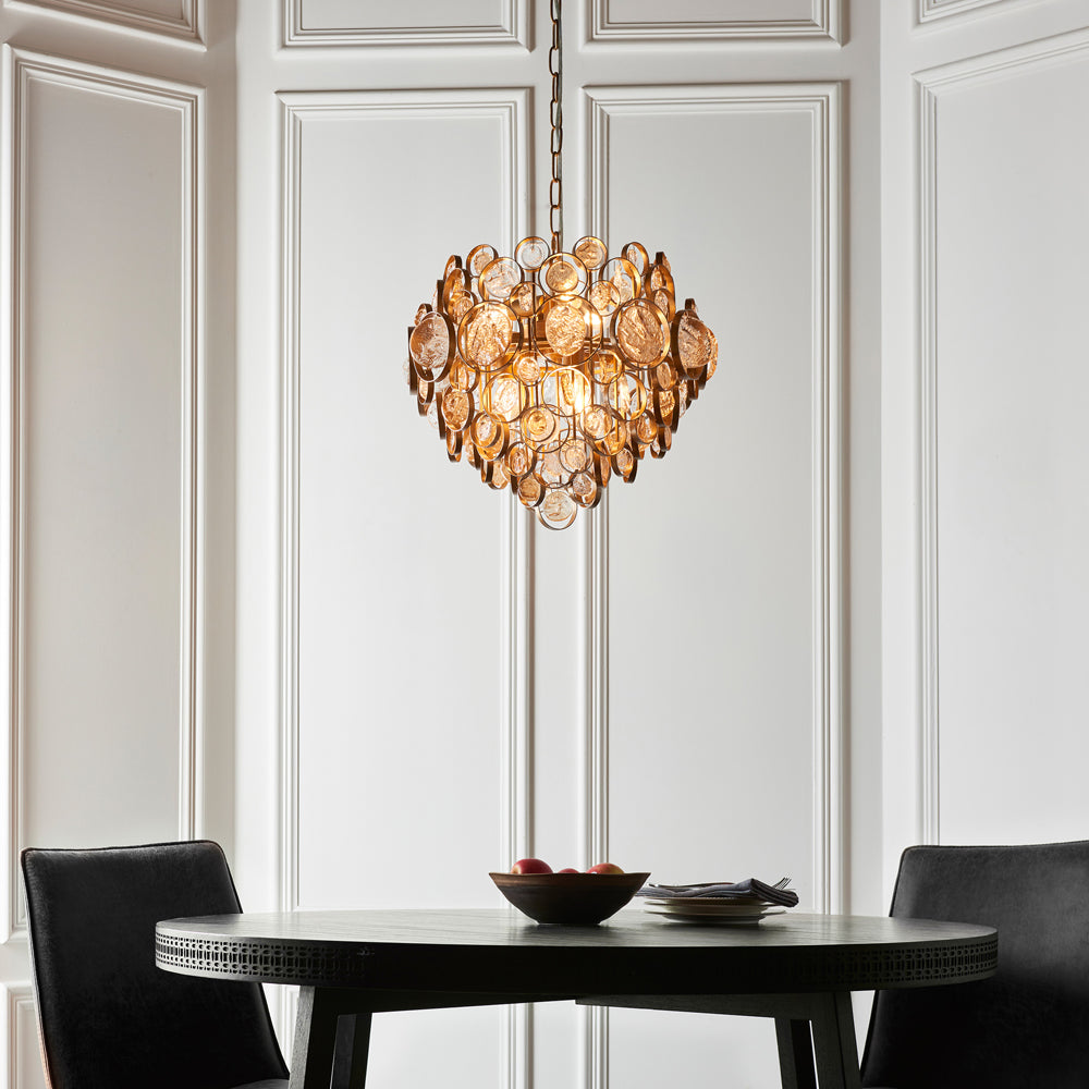 Product photograph of Olivia S Mya Pendant Light In Gold from Olivia's