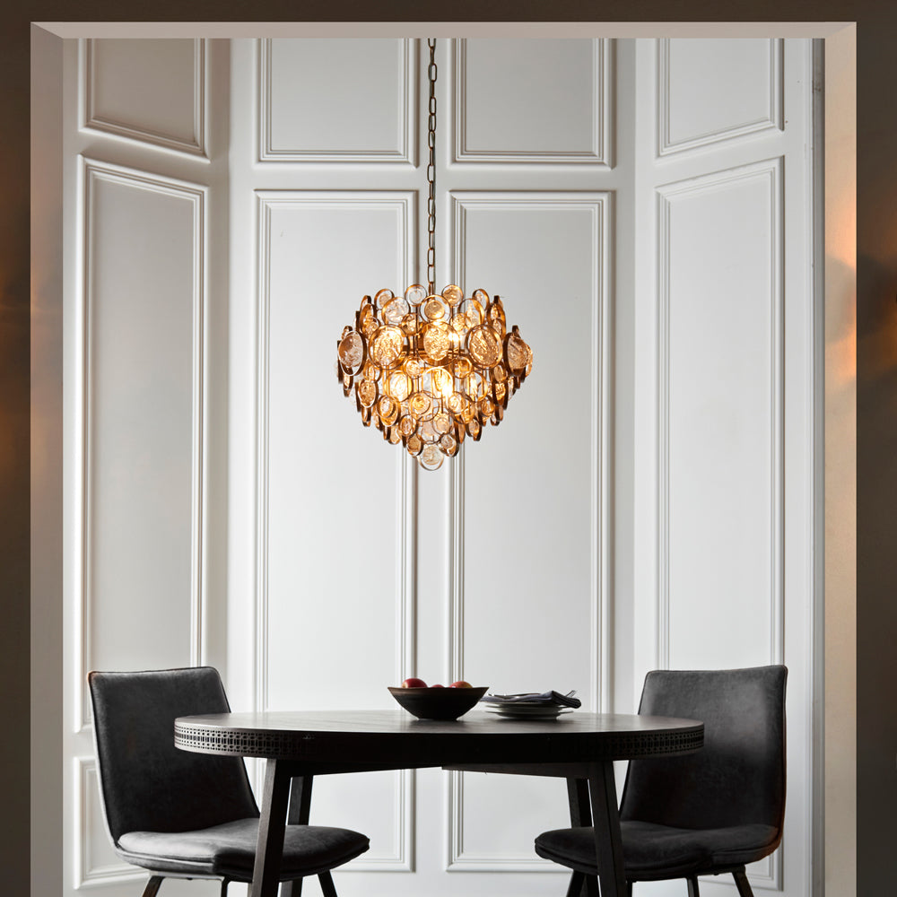 Product photograph of Olivia S Mya Pendant Light In Gold from Olivia's.