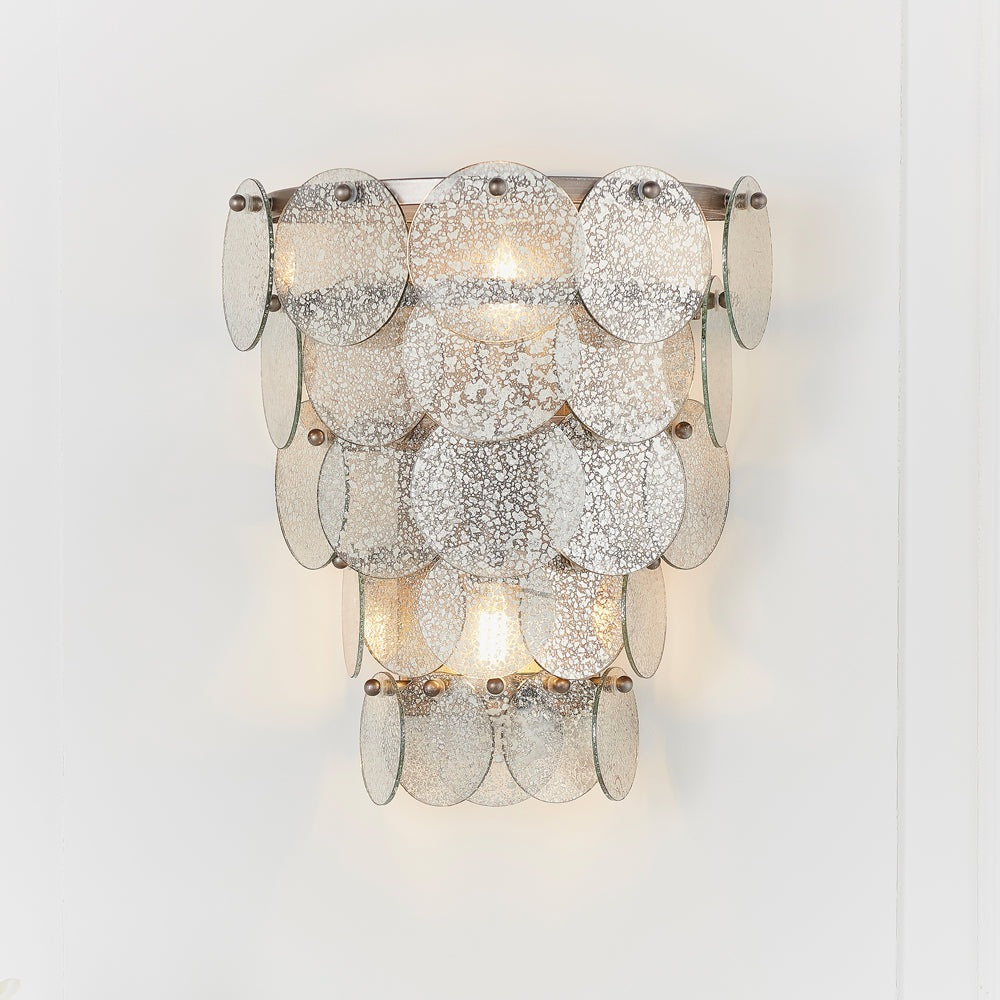 Product photograph of Olivia S Madison Wall Light In Silver from Olivia's