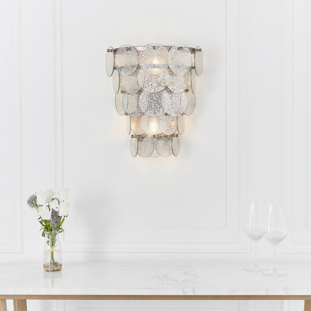 Product photograph of Olivia S Madison Wall Light In Silver from Olivia's.