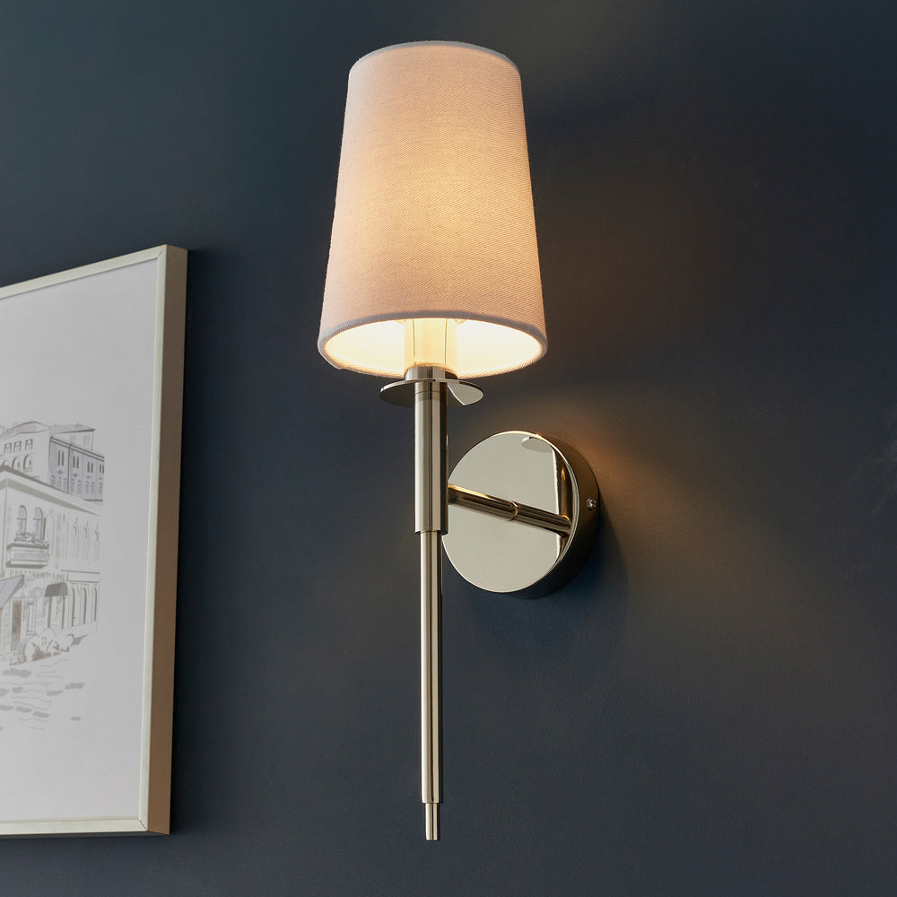 Product photograph of Olivia S Sadie Wall Light In Nickel from Olivia's