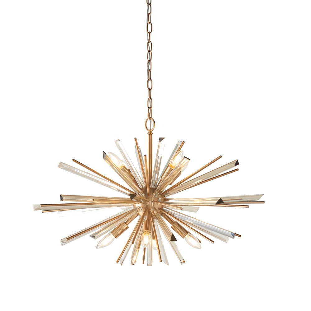 Product photograph of Olivia S Cassidy 6 Pendant Light Large In Gold from Olivia's