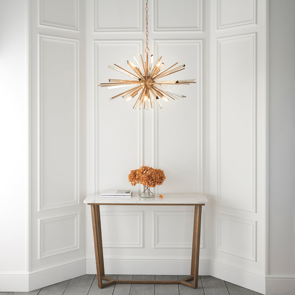 Product photograph of Olivia S Cassidy 6 Pendant Light Large In Gold from Olivia's.