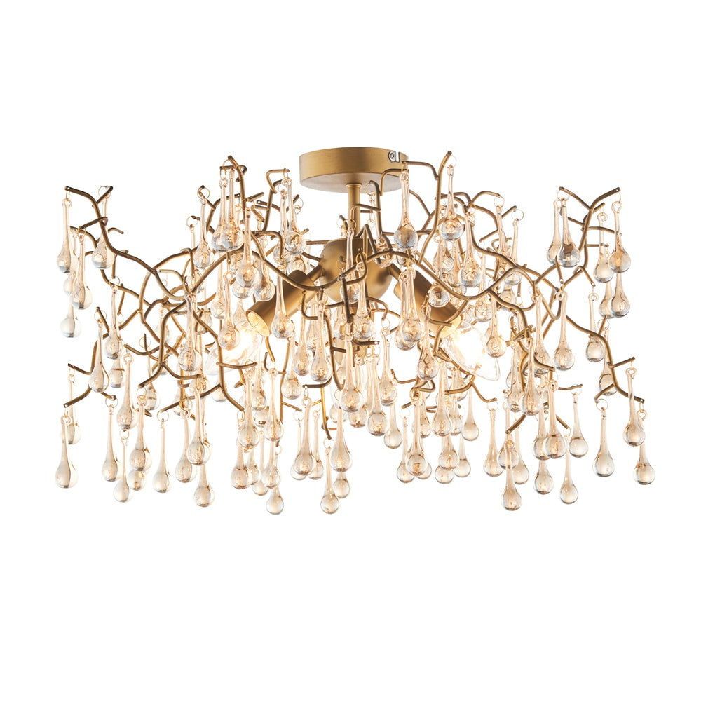 Product photograph of Olivia S Freya Ceiling Light In Champagne from Olivia's