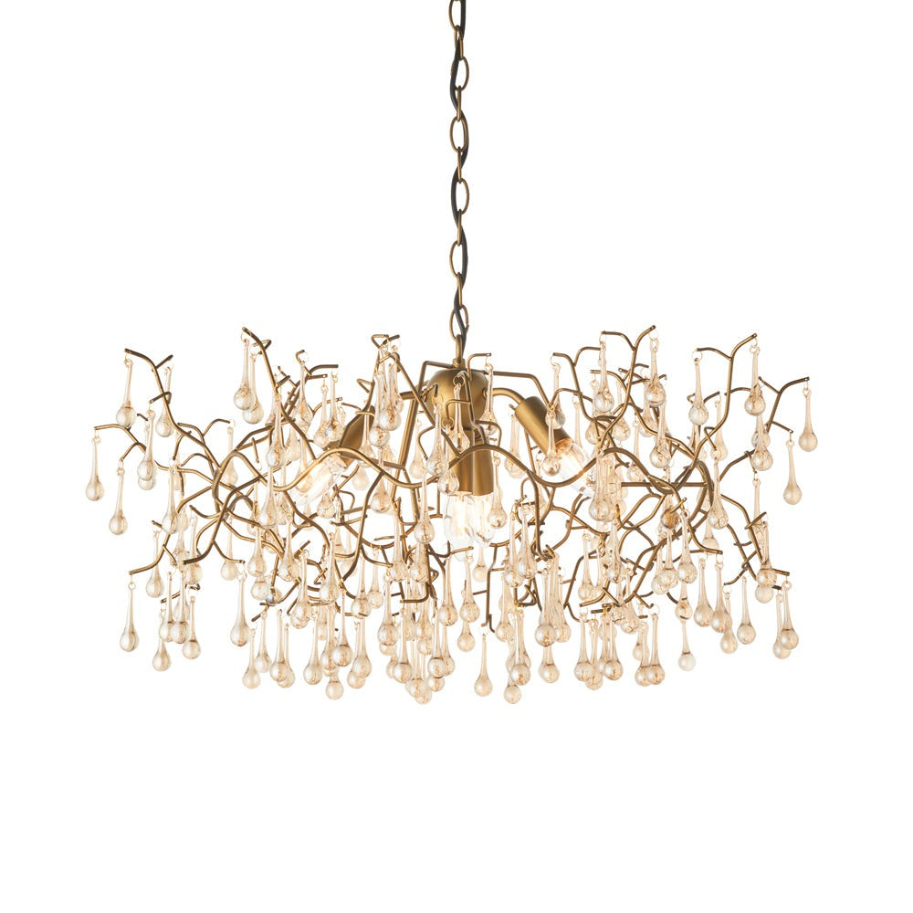 Product photograph of Olivia S Freya Pendant Light In Champagne from Olivia's