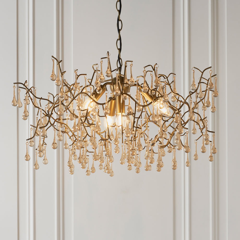 Product photograph of Olivia S Freya Pendant Light In Champagne from Olivia's.
