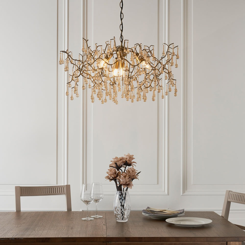 Product photograph of Olivia S Freya Pendant Light In Champagne from Olivia's.