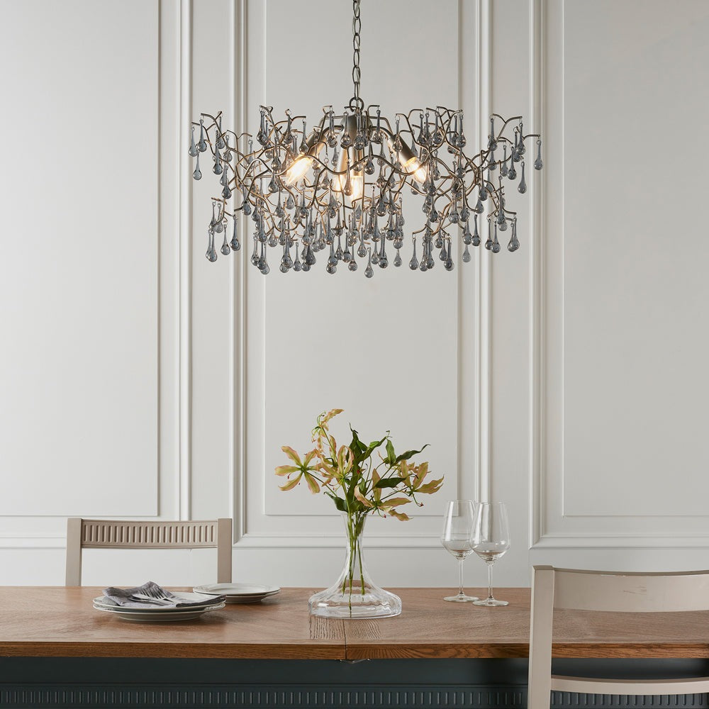 Product photograph of Olivia S Freya Pendant Light In Silver from Olivia's.