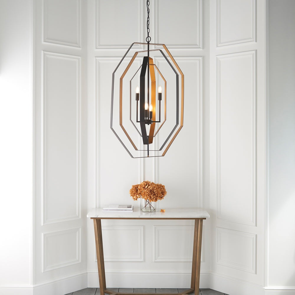 Product photograph of Olivia S Nylah Pendant Light In Gold from Olivia's.