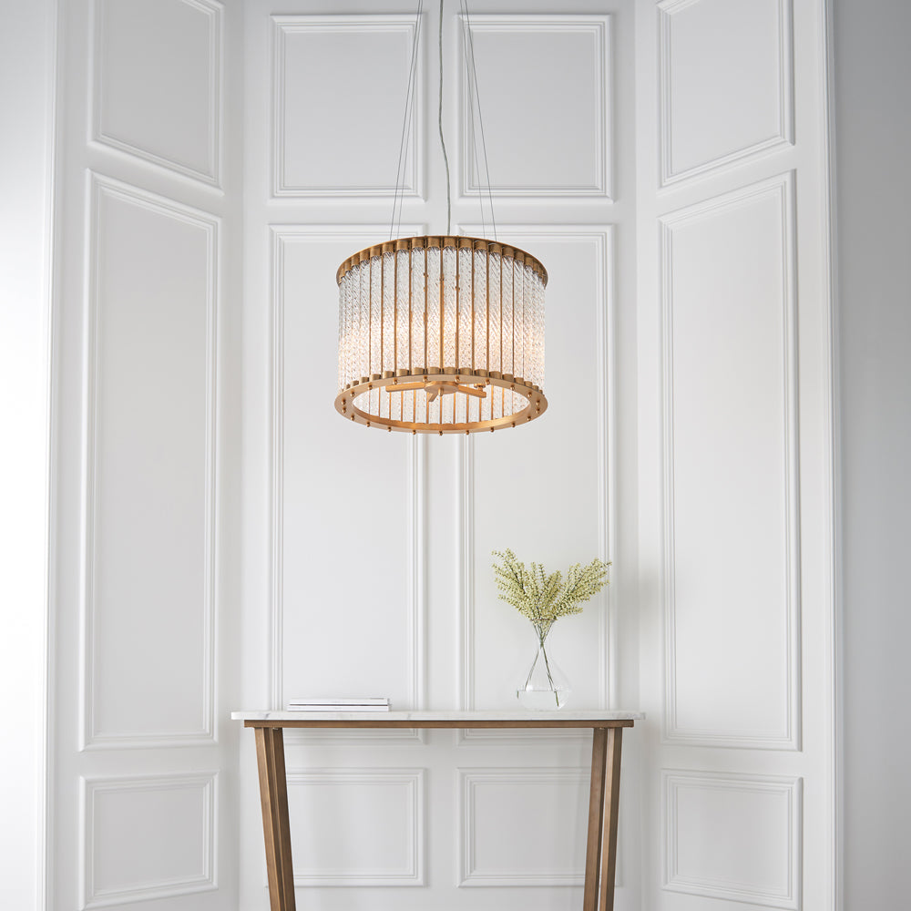 Product photograph of Olivia S Nia Pendant Light In Gold from Olivia's.