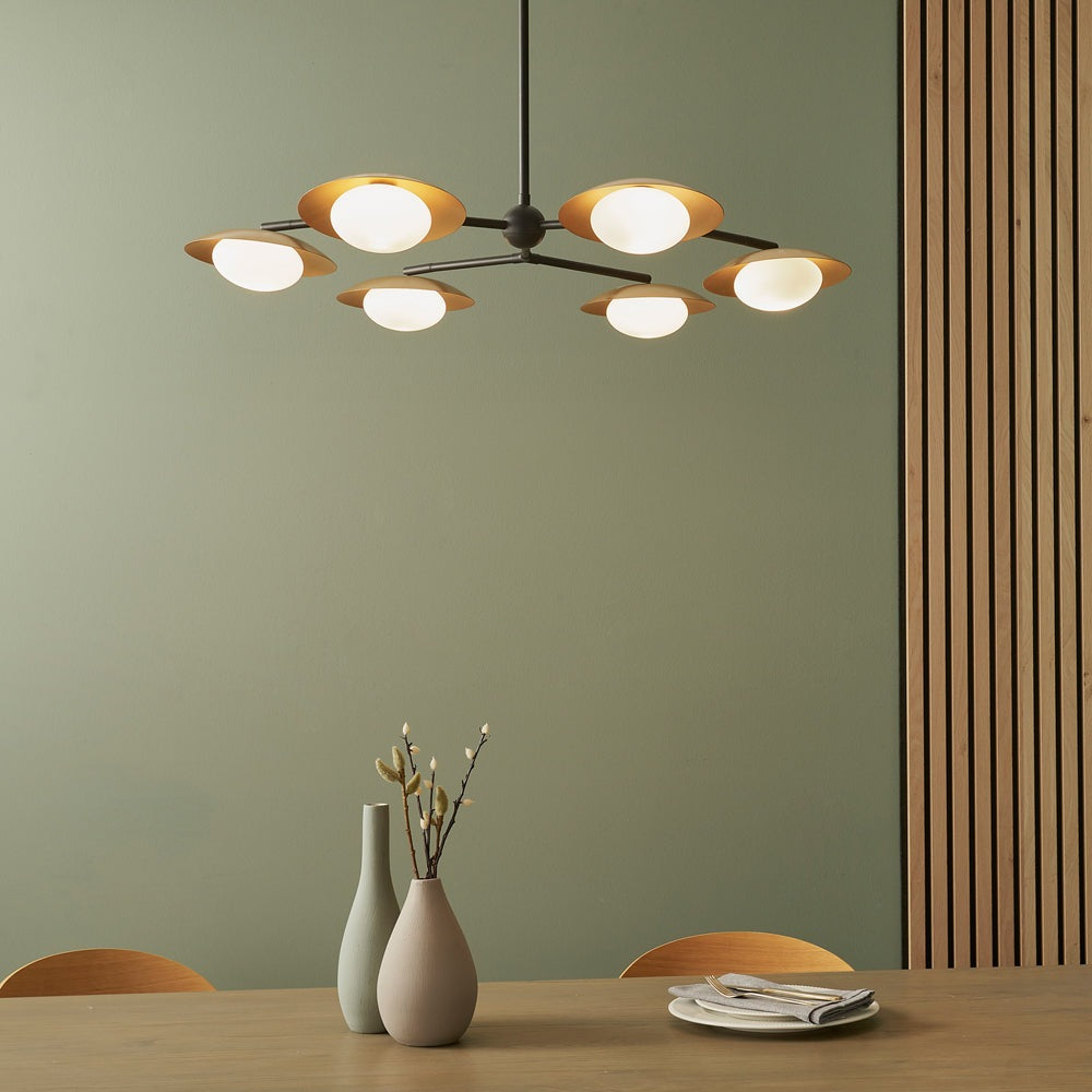 Product photograph of Olivia S Mia 6 Ceiling Light In Bronze from Olivia's.