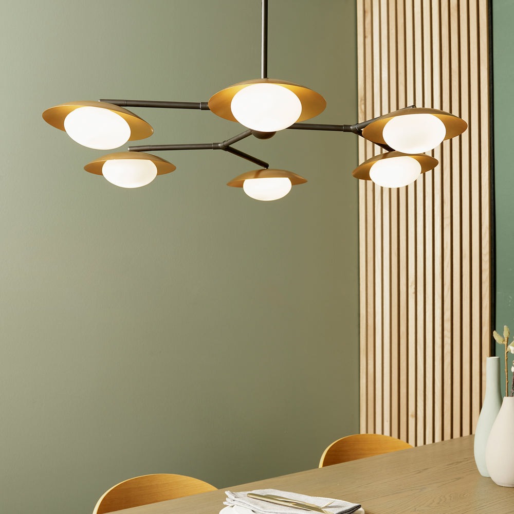 Product photograph of Olivia S Mia 6 Ceiling Light In Bronze from Olivia's.