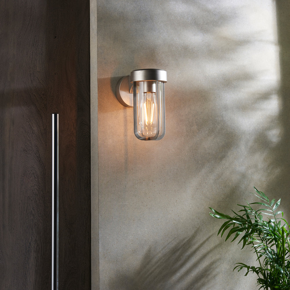 Product photograph of Olivia S Ava Outdoor Wall Light In Pewter from Olivia's.