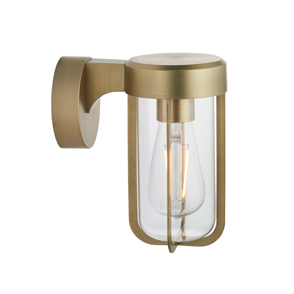 Product photograph of Olivia S Ava Outdoor Wall Light In Brass from Olivia's.