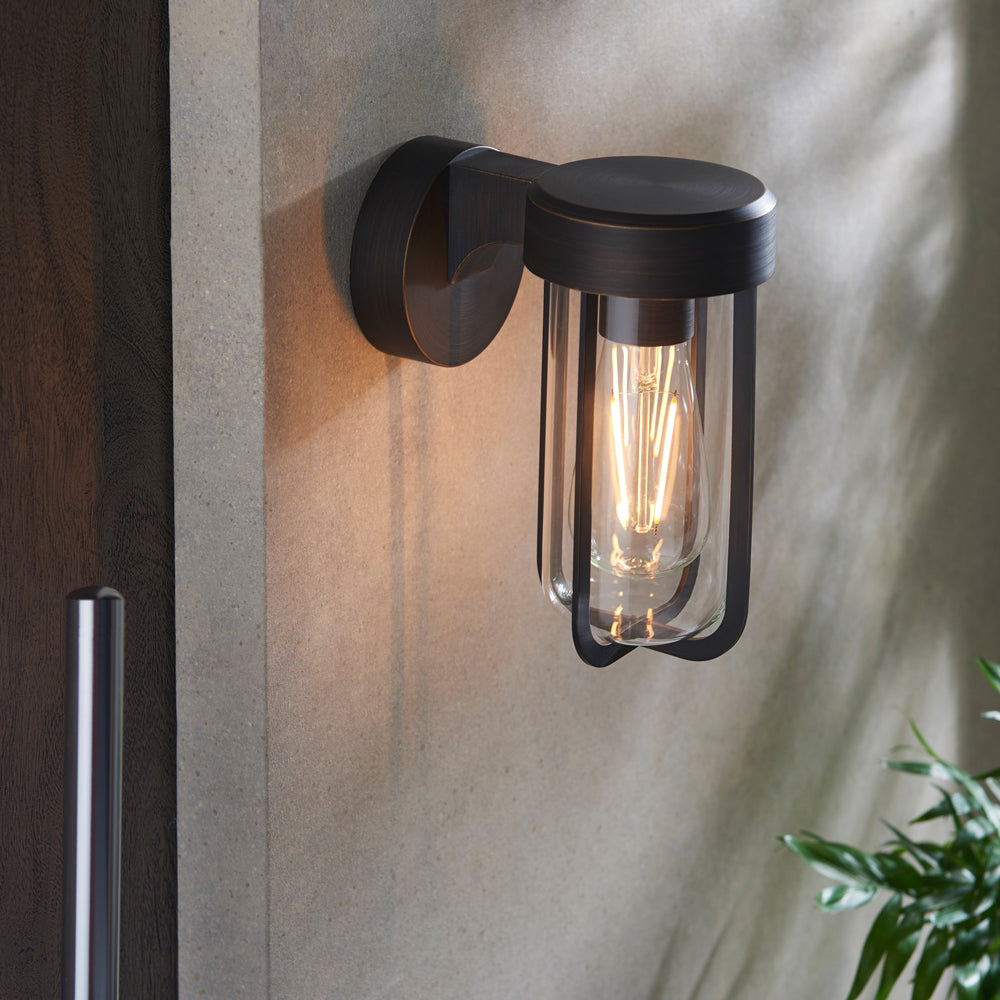 Product photograph of Olivia S Ava Outdoor Wall Light In Bronze from Olivia's