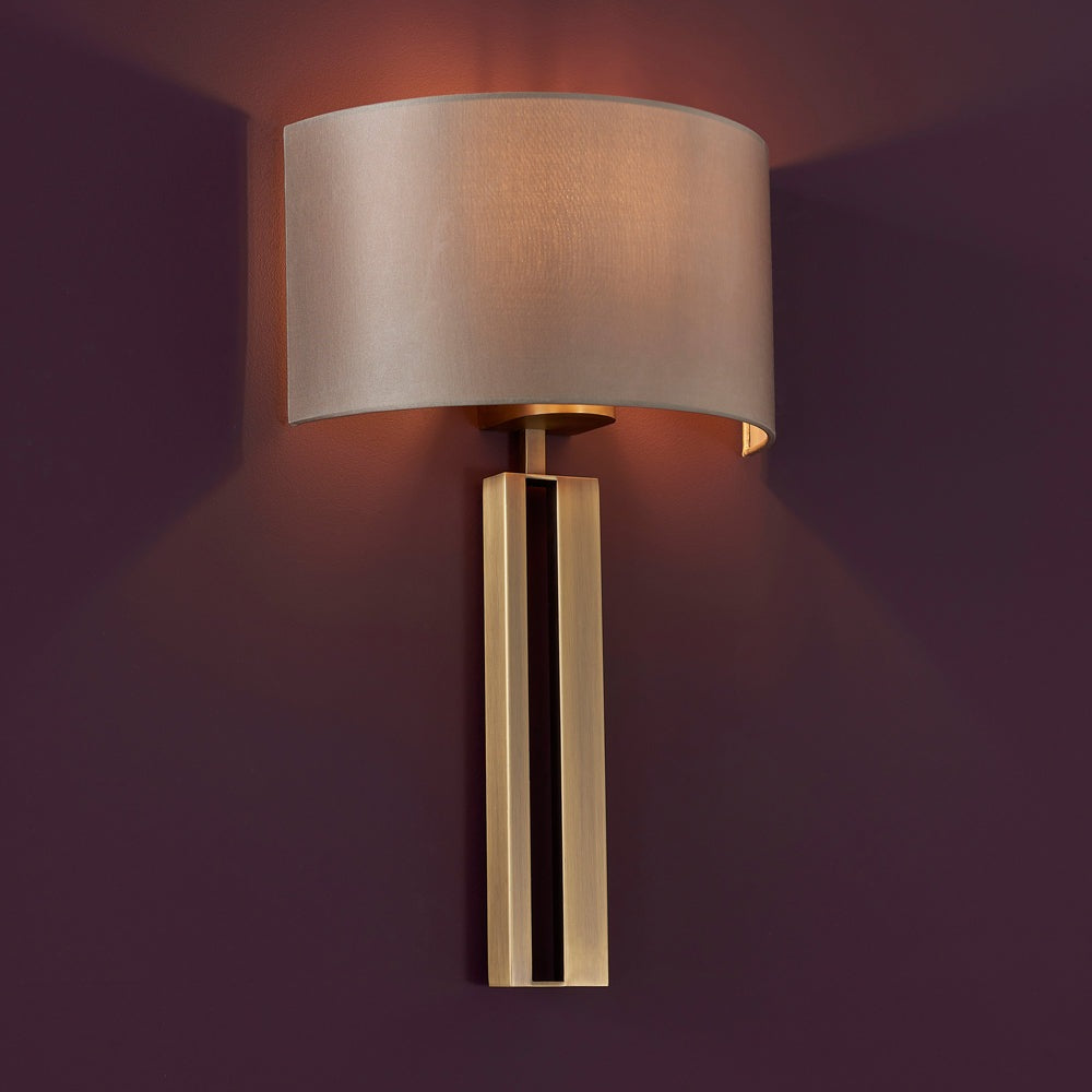 Product photograph of Olivia S Rebecca Wall Light In Brass Mink from Olivia's
