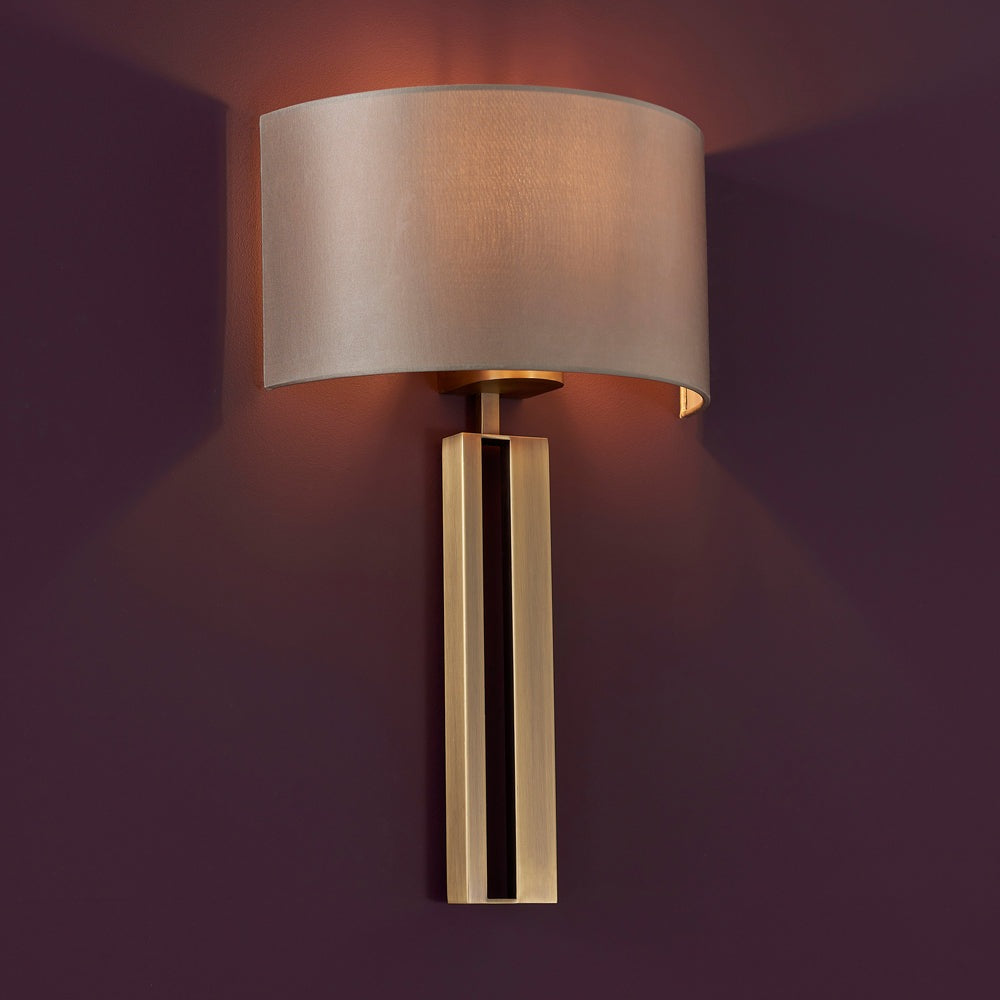 Product photograph of Olivia S Rebecca Wall Light In Brass Mink from Olivia's.