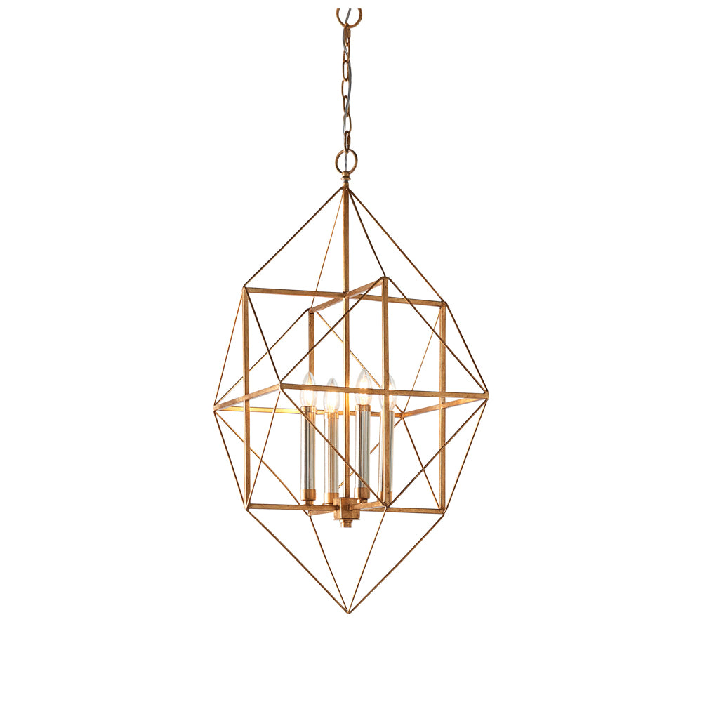 Product photograph of Olivia S Tiffany 4 Large Pendant Light In Gold from Olivia's.